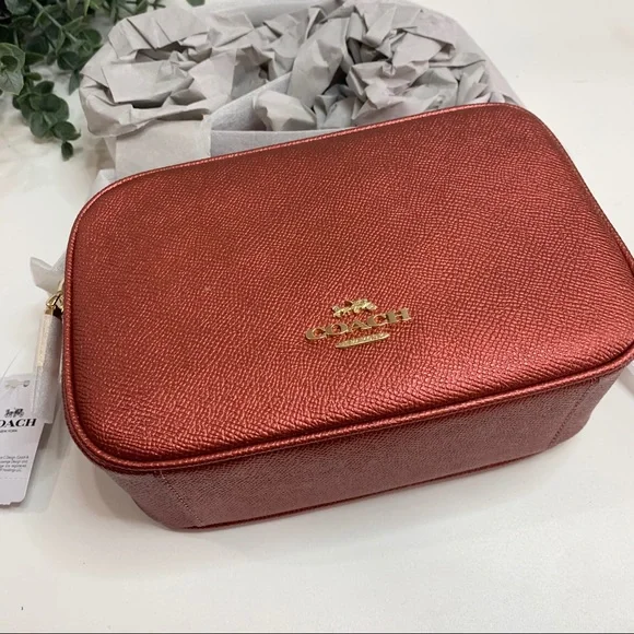 Coach Jes Crossbody 20 Leather Bag Metallic Clay - Picture 9 of 11